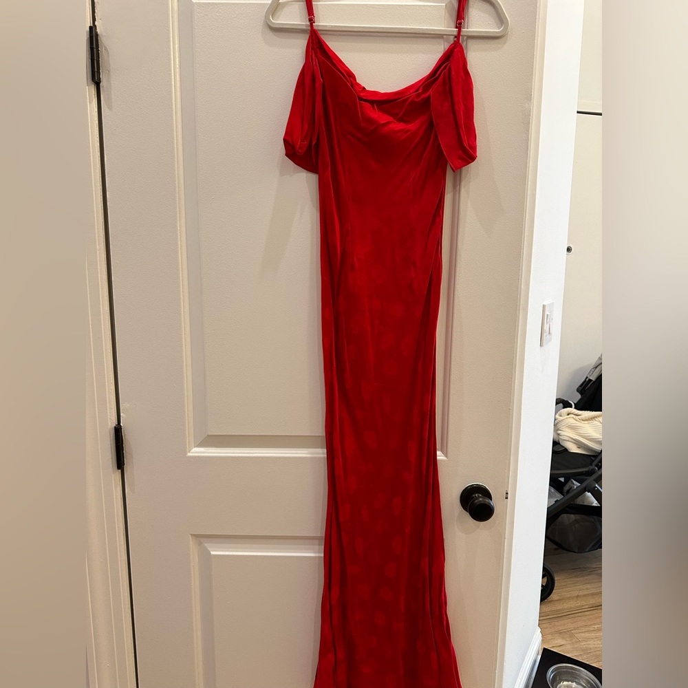 Rat and Boa red silk dress